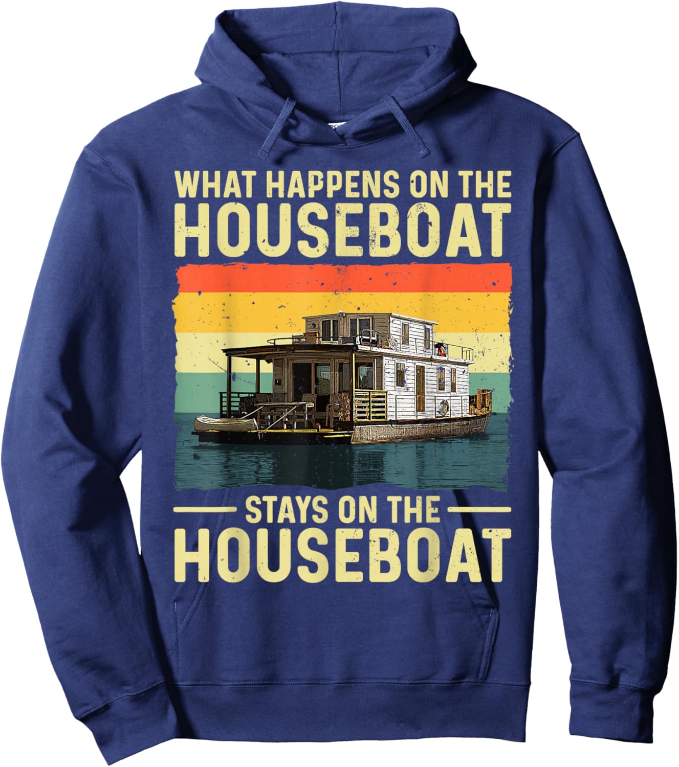 Houseboat Design Women House Boat Captain Houseboat Hoodie - Hoodie | Navy