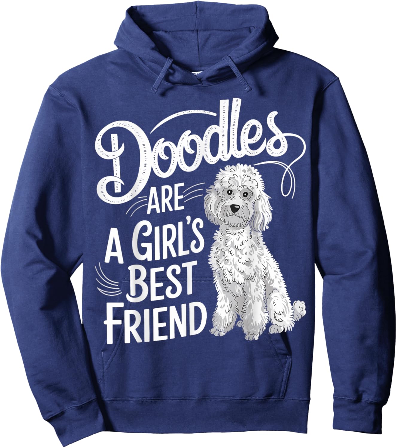 Doodles Funny Golden Labradoodle Doodle Hoodie - Hoodie | Navy