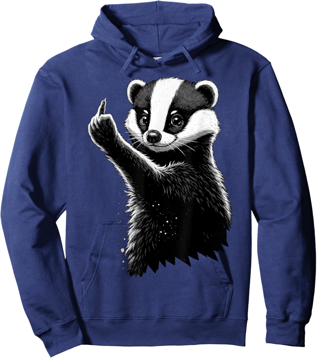 Cheeky Dachs Mid-Finger Angry X Angry Badger Hoodie - Hoodie | Navy