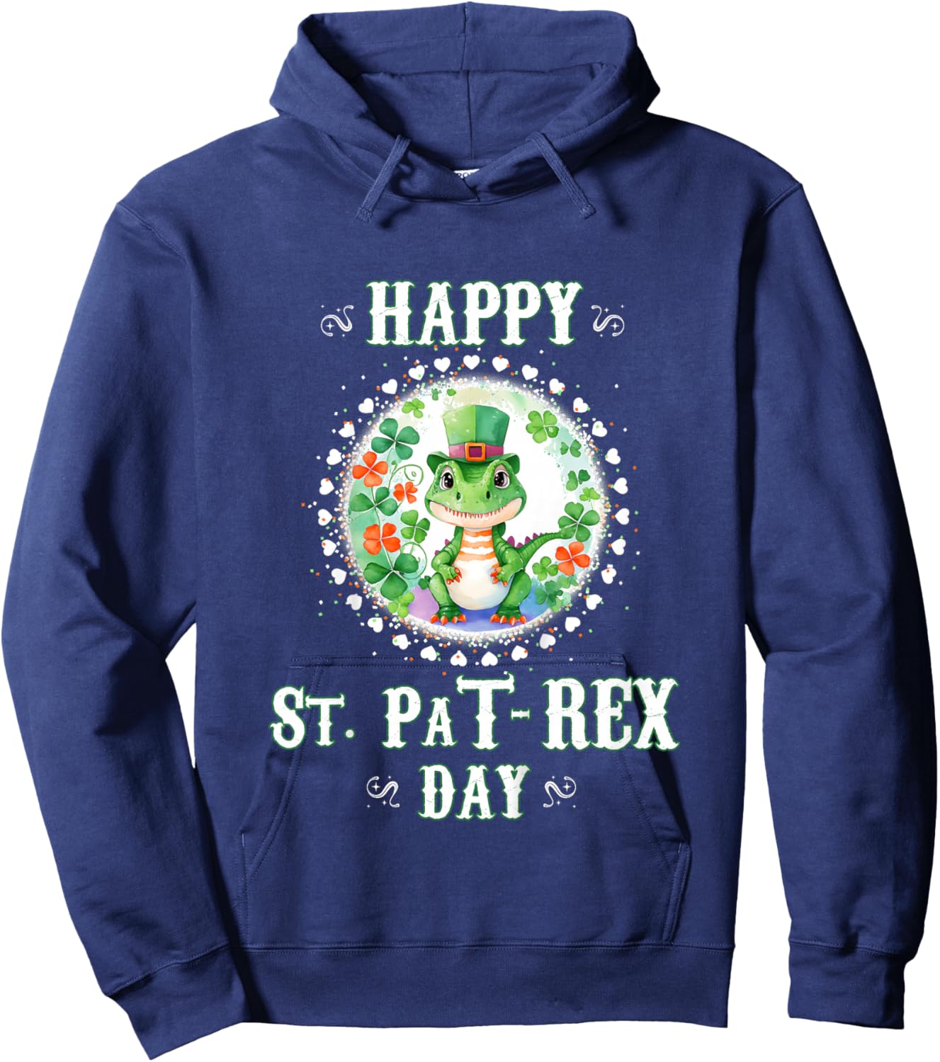 Enfant Joyeux Saint-Pat Trex Dinosaur la Saint-Patrick Hoodie - Hoodie | Navy