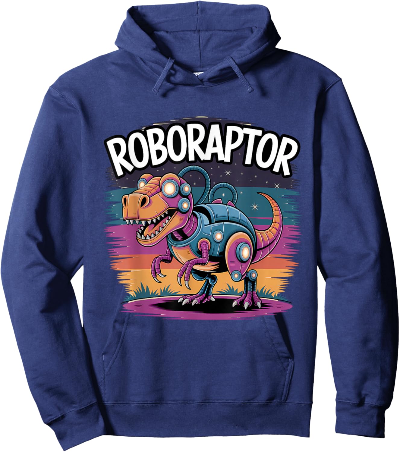 Robot Dinosaur T-Rex Dino Funny Robotics Engineer Hoodie - Hoodie | Navy