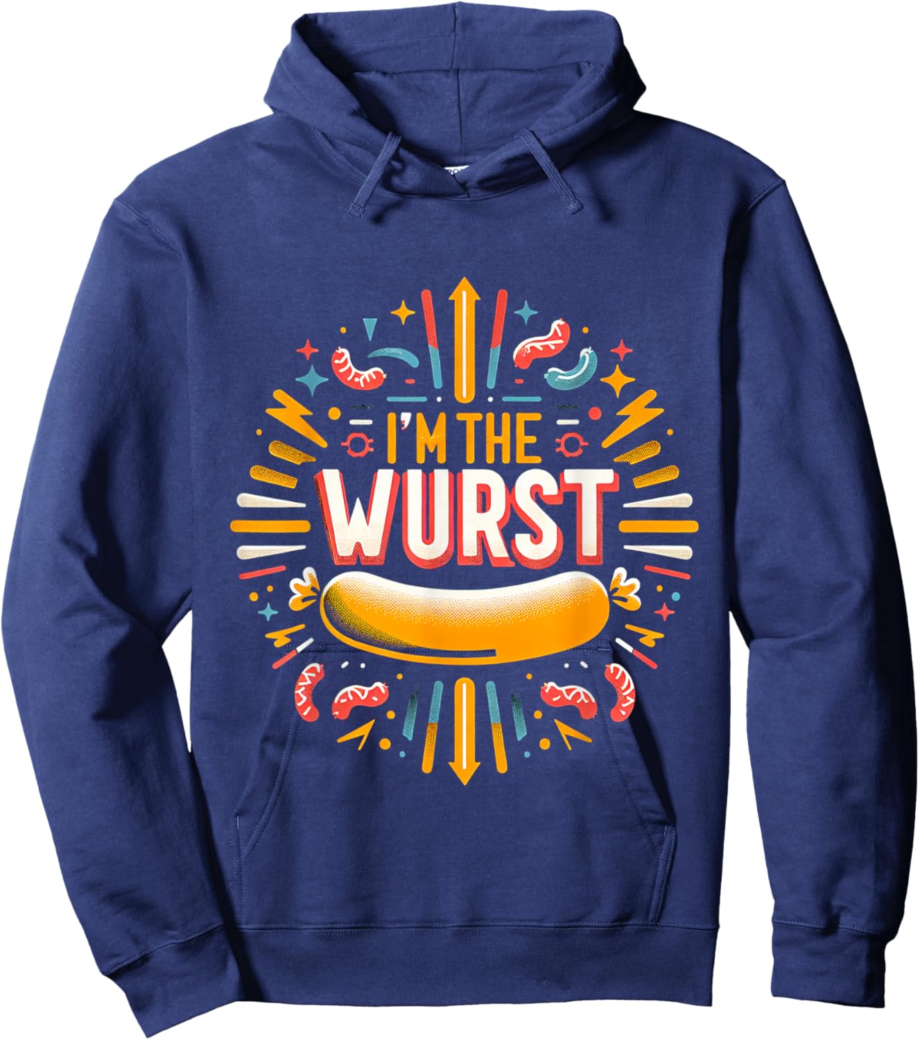 I'm The Wurst Sausage Humor Hoodie - Hoodie | Navy