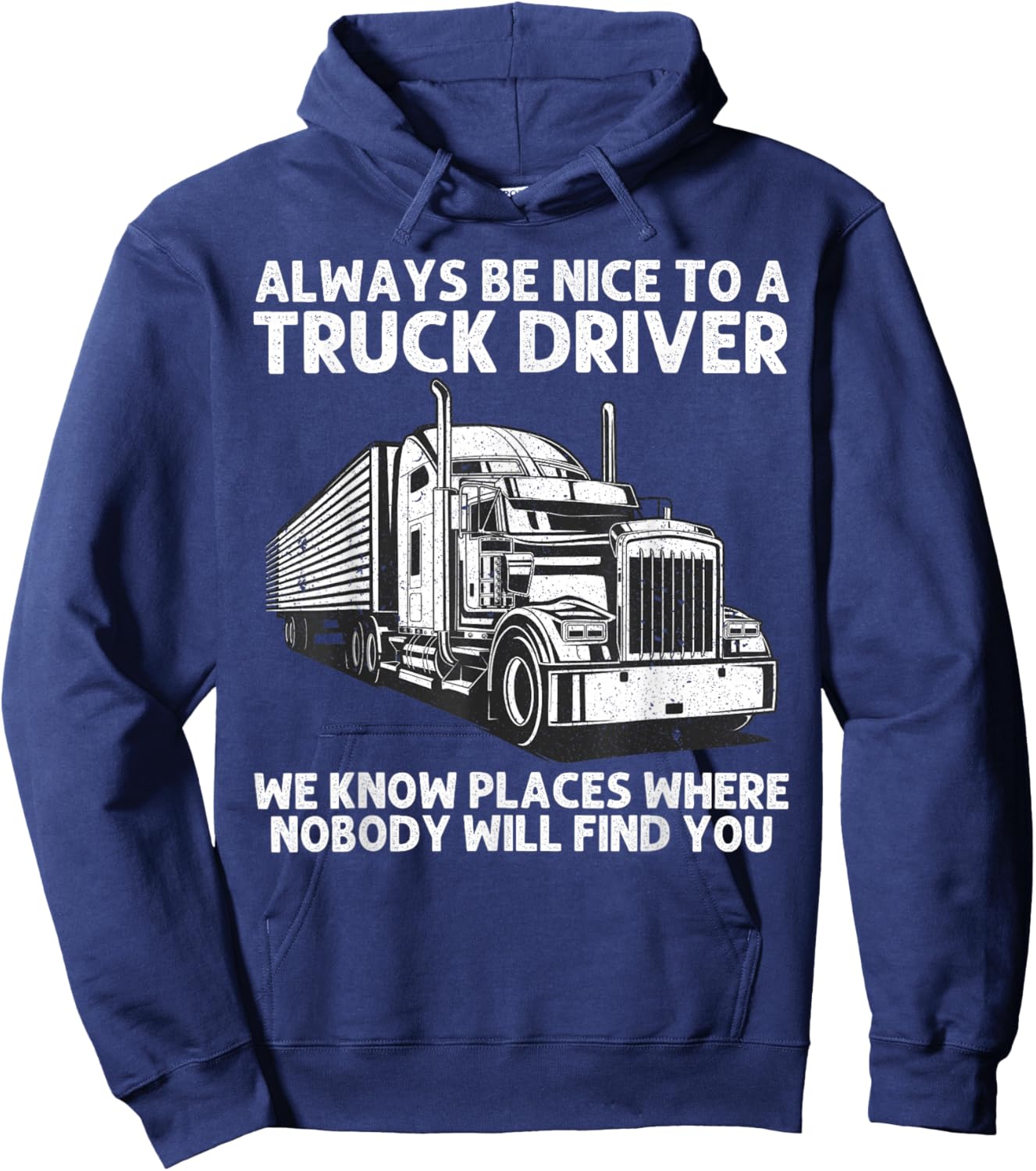 Best Truck Driver Art Dad Women Trucking CDL Trucker Hoodie - Hoodie | Navy