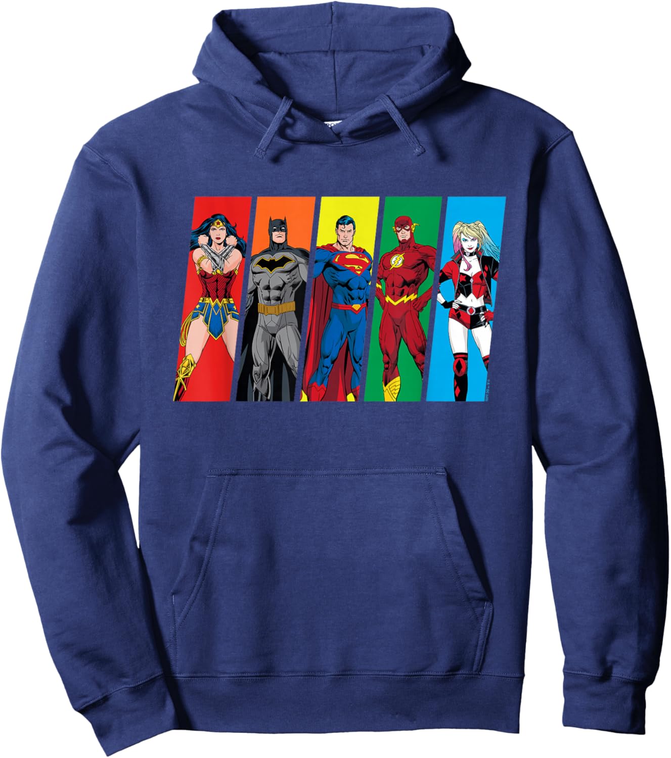 DC Originals Pride Harley Quinn Wonder Woman Batman Flash Hoodie - Hoodie | Navy