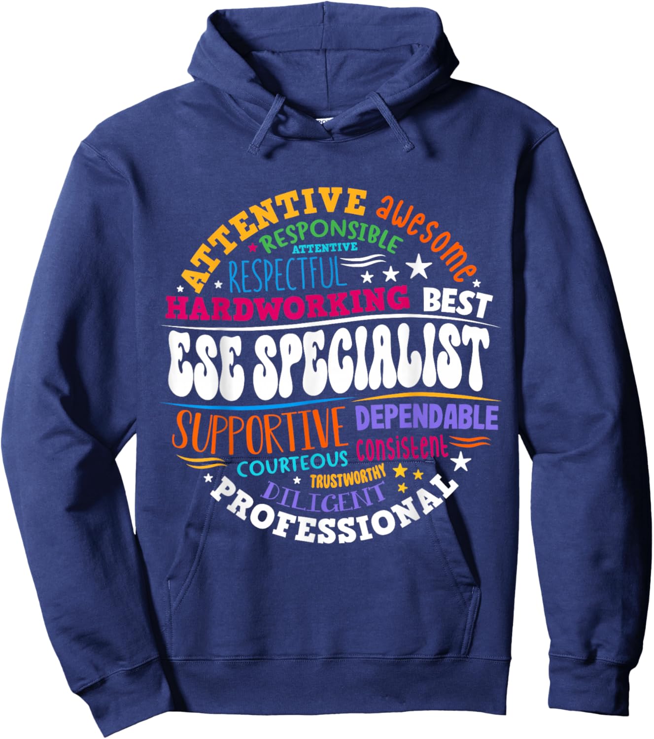 Matching First Day of School ESE Specialist Exceptional Hoodie - Hoodie | Navy