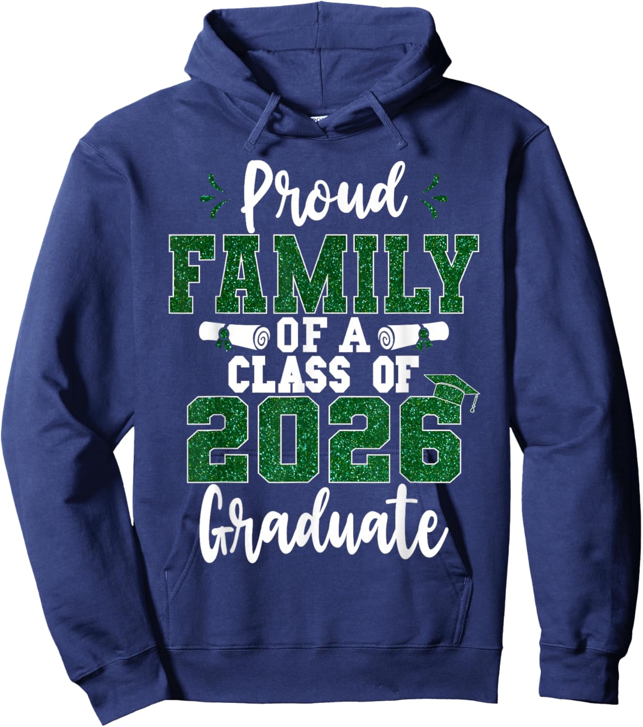 Family Senior 2026 Proud Family of A Class of 2026 Graduate Hoodie - Hoodie | Navy