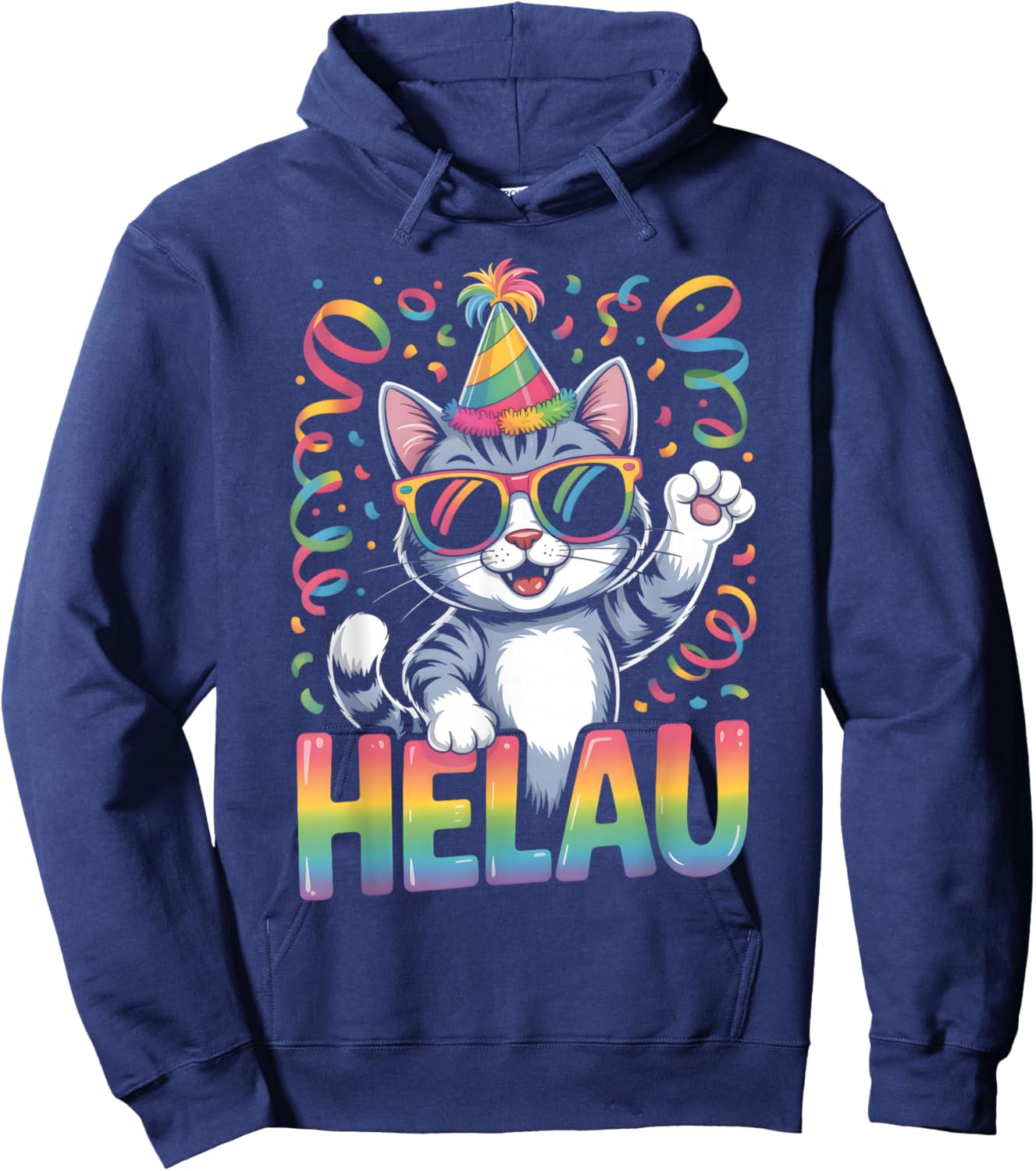 Funny Cat Carnival Costume Carnival Costume Cat Helau Hoodie - Hoodie | Navy
