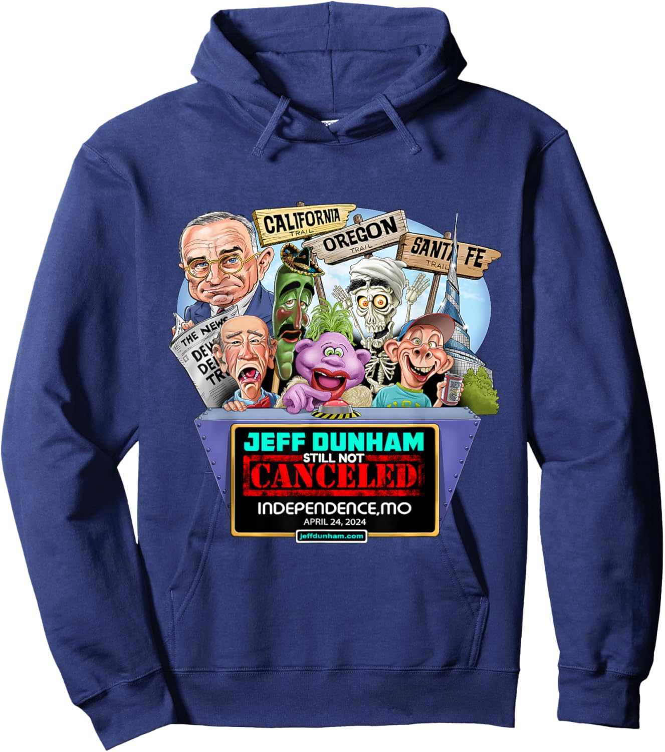Jeff Dunham Independence, MO (2024) Hoodie - Hoodie | Navy