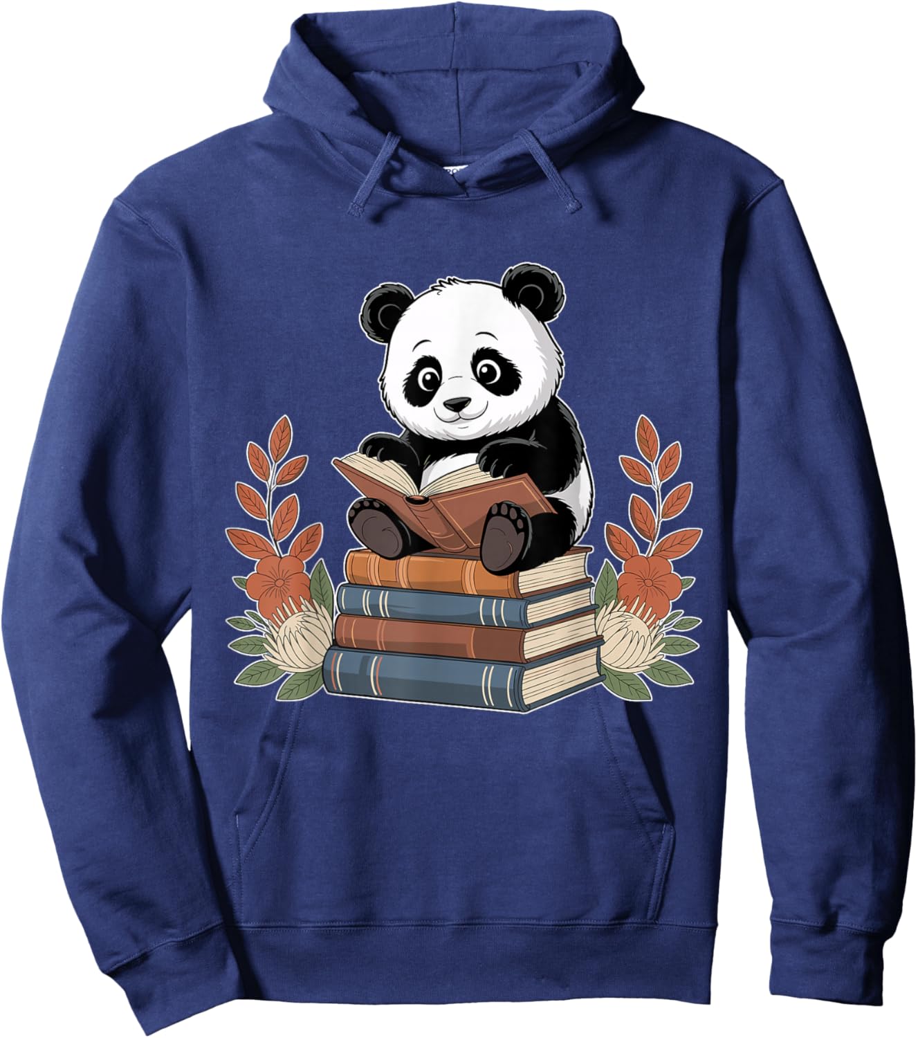 Kawaii Panda Book Lover Reading Books Panda Librarian Hoodie - Hoodie | Navy