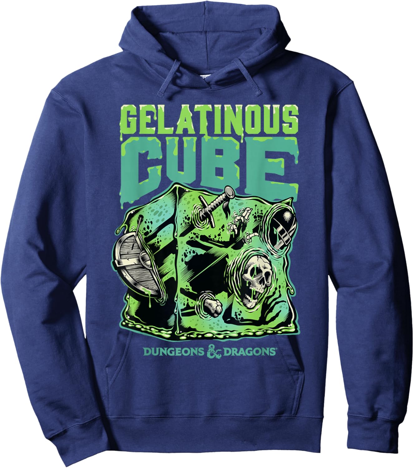 Dungeons & Dragons Acid Gelatinous Cube Hoodie - Hoodie | Navy