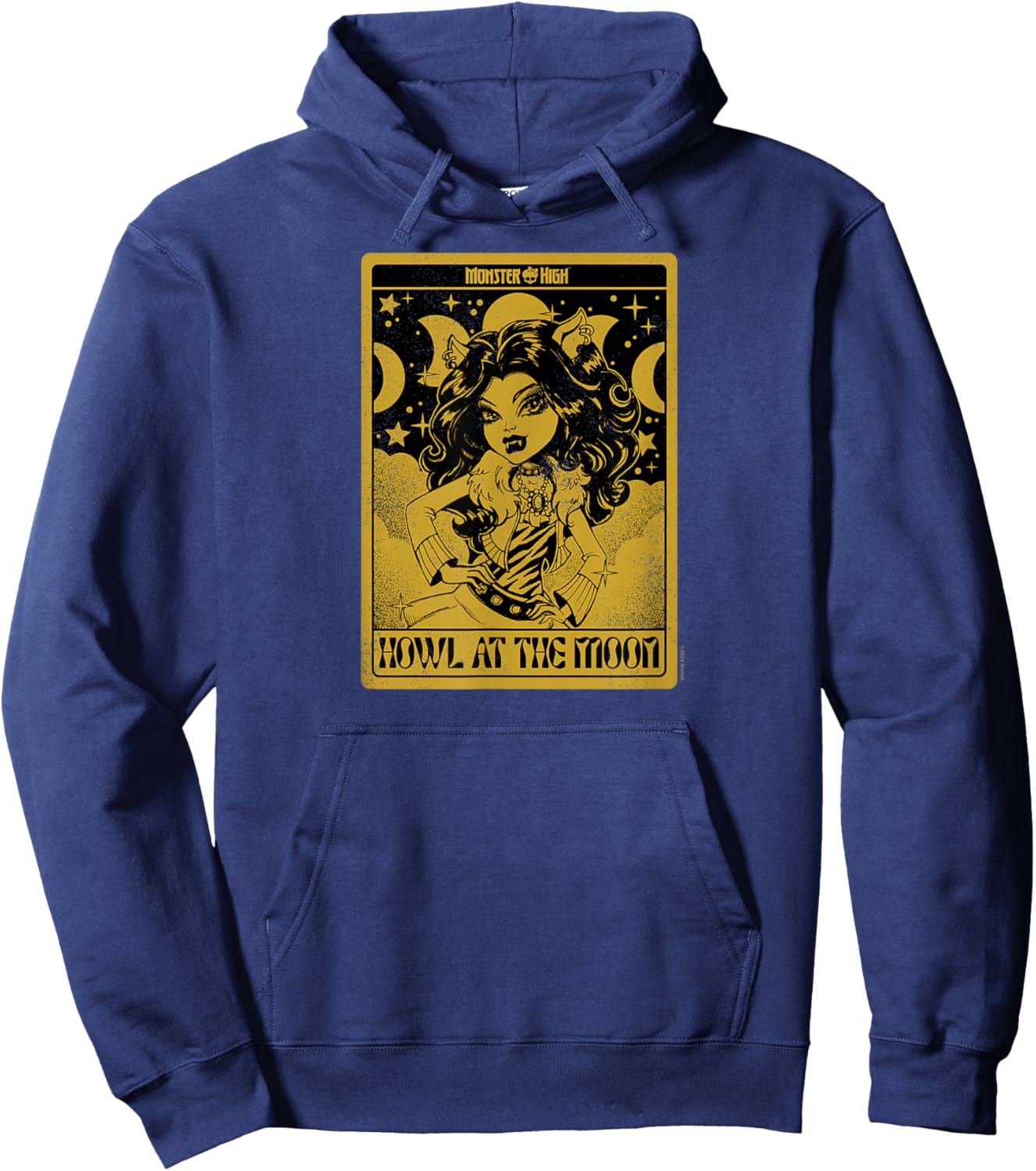 Monster High - Clawdeen Wolf Howl At The Moon Tarot Card Hoodie - Hoodie | Navy