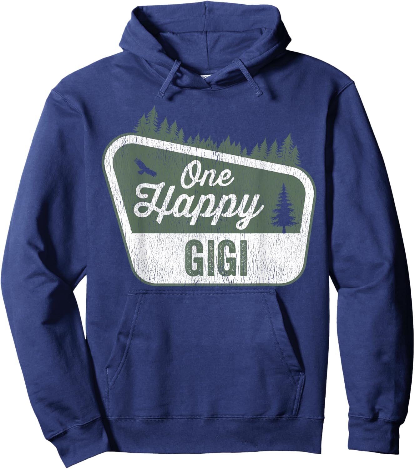 One Happy Gigi Matching Family Birthday Party Camping Hoodie - Hoodie | Navy