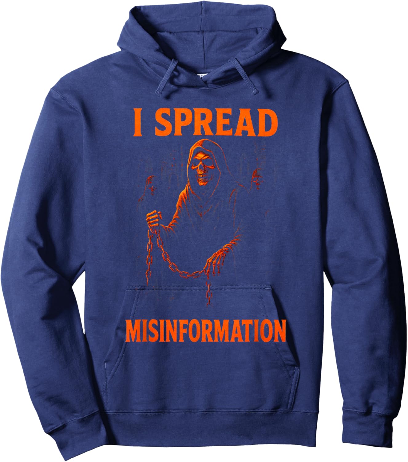 I Spread Misinformation - Funny Skeleton Meme Hoodie - Hoodie | Navy