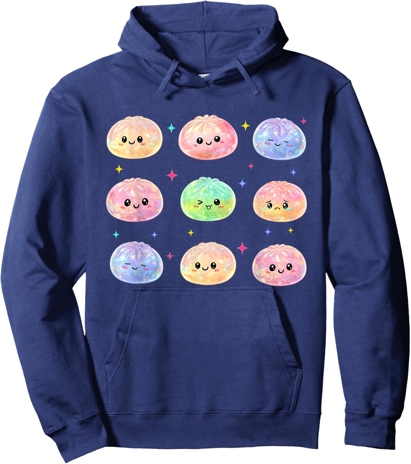 Kawaii Dumpling Cute Pastel Anime Dumpling Lovers Kids Girls Hoodie - Hoodie | Navy