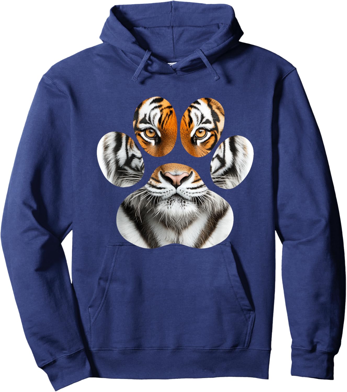 Tiger Eyes Paw Tiger Hoodie - Hoodie | Navy