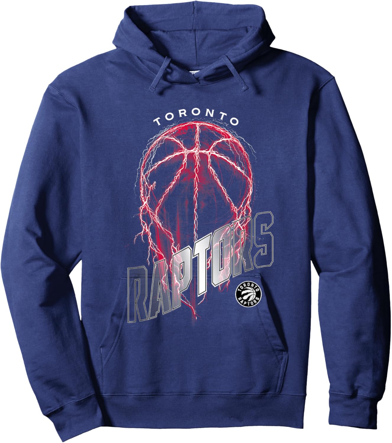 NBA Toronto Raptors Lightning Bolt Basketball Logo Hoodie - Hoodie | Navy