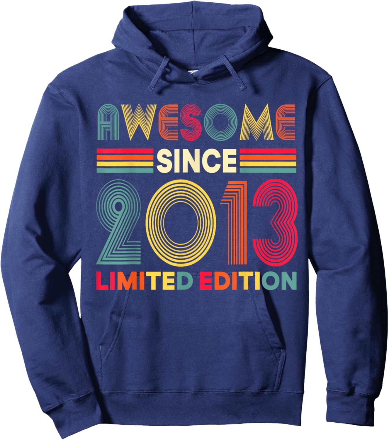 Awesome Since 2013 Limited Edition 13th Birthday Decorations Hoodie - Hoodie | Navy