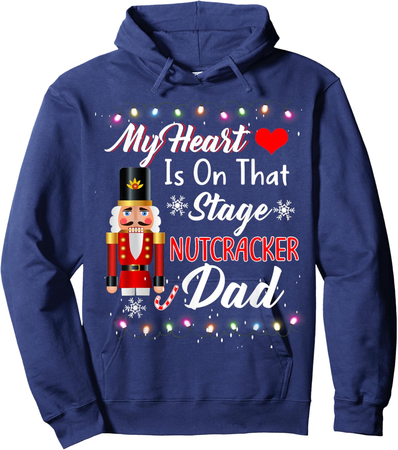 Nutcracker Dad Christmas Family - Love Ballet Dance Dad Hoodie - Hoodie | Navy