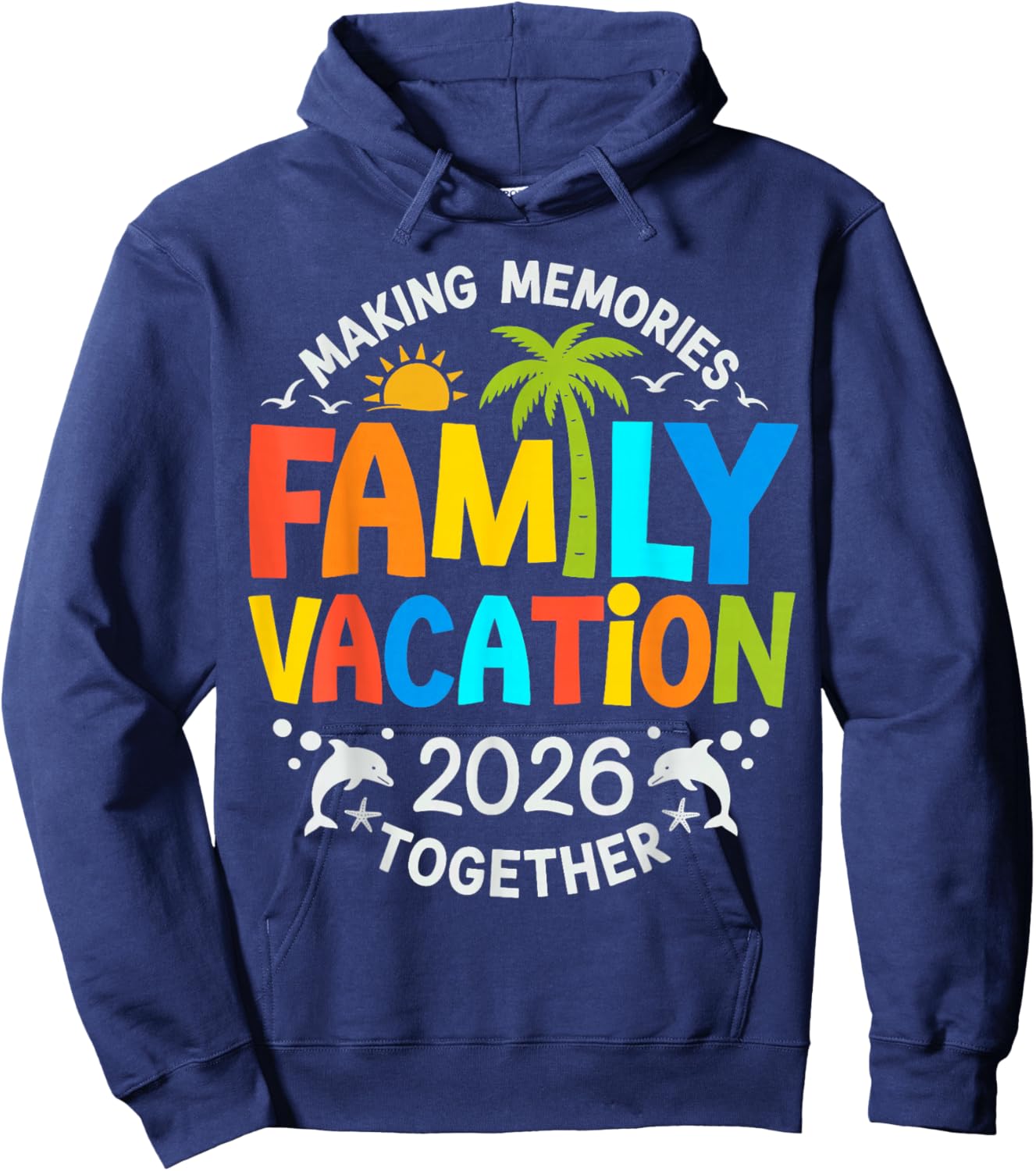 Family Vacation 2026 Beach Matching Family Summer Vacation Hoodie - Hoodie | Navy