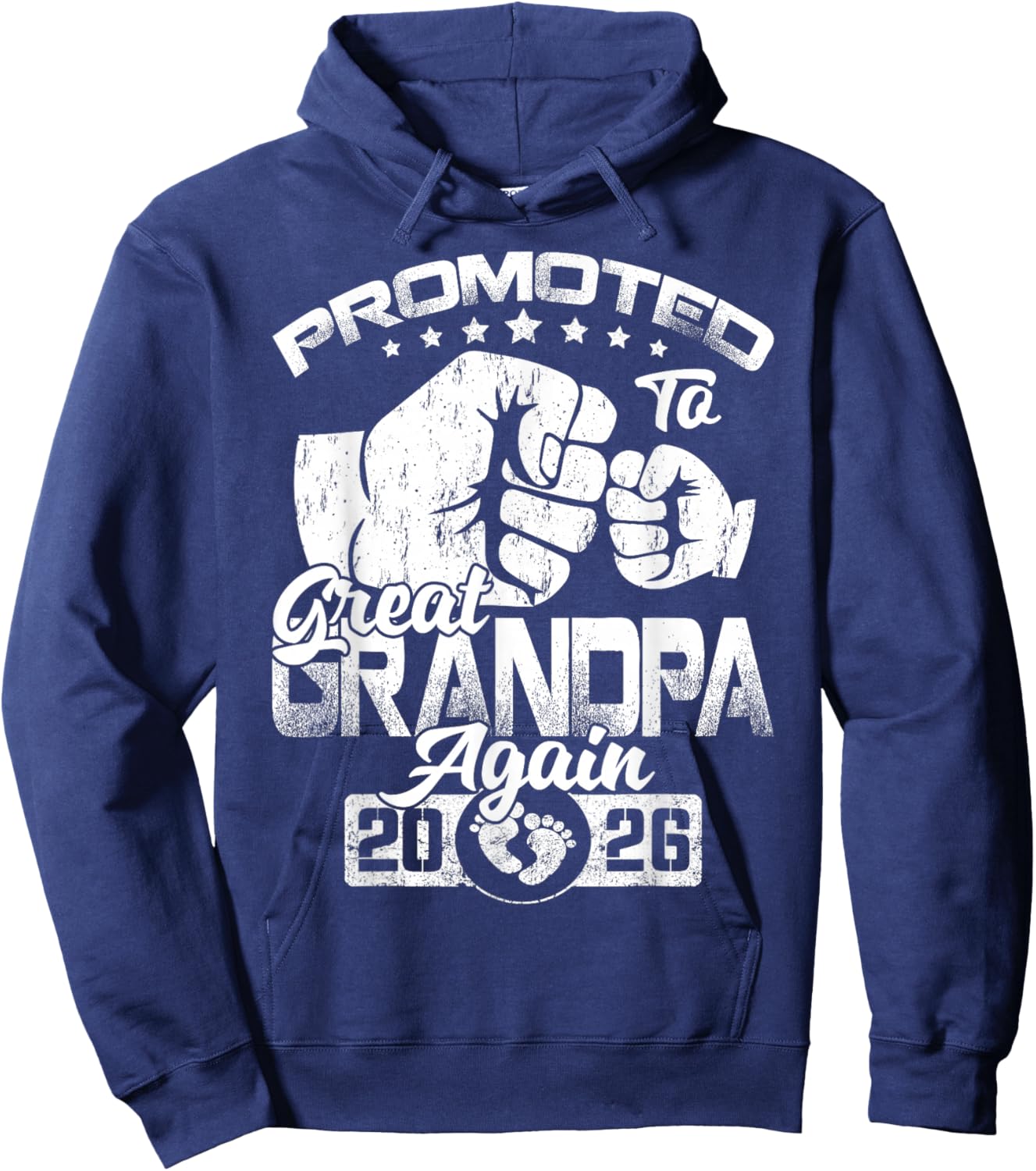 Promoted to Great Grandpa Again 2026 Pregnancy Announcement Hoodie - Hoodie | Navy