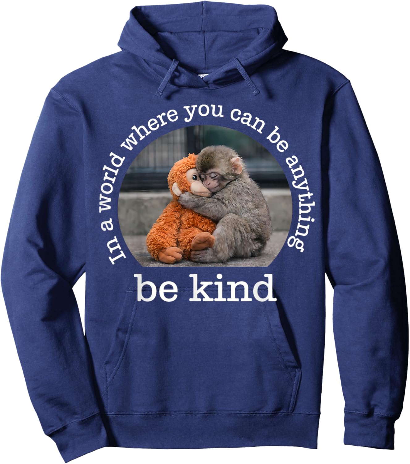 in A World Where You Can Be Anything Be Kind Team Punch Hoodie - Hoodie | Navy
