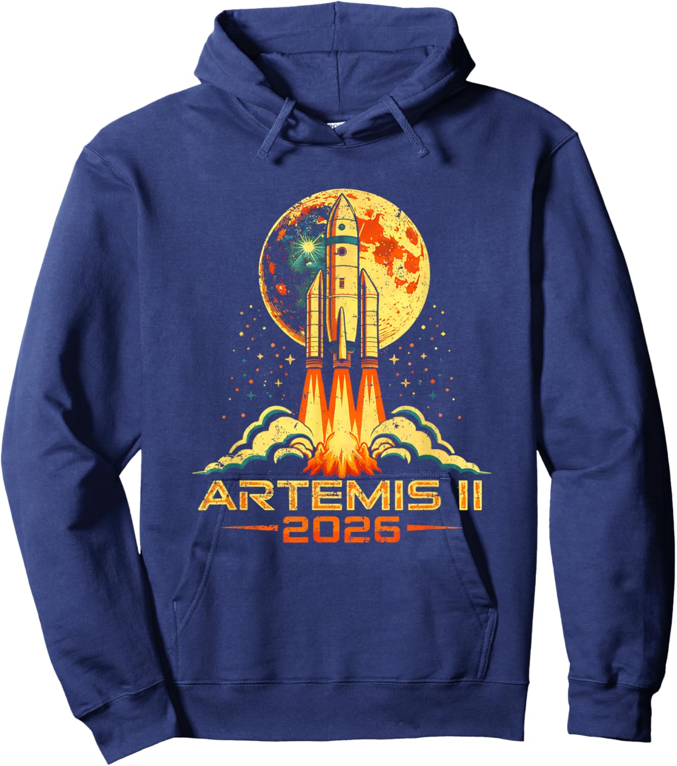 Artemis II Back to the Moon 2026 Gift Women Kids Hoodie - Hoodie | Navy