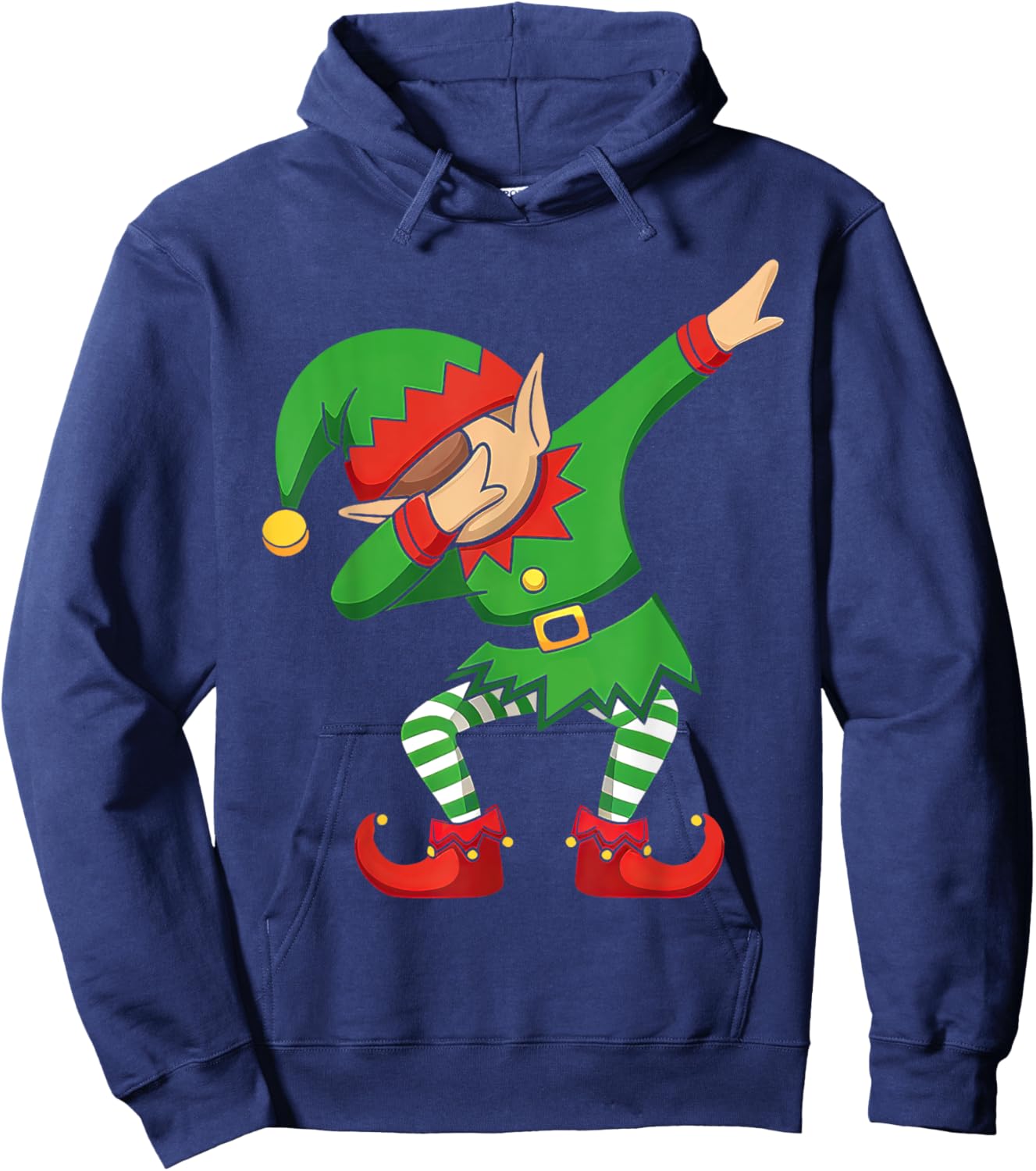 Dabbing Elf Christmas Squad Funny Xmas Family Boys Kids Hoodie - Hoodie | Navy