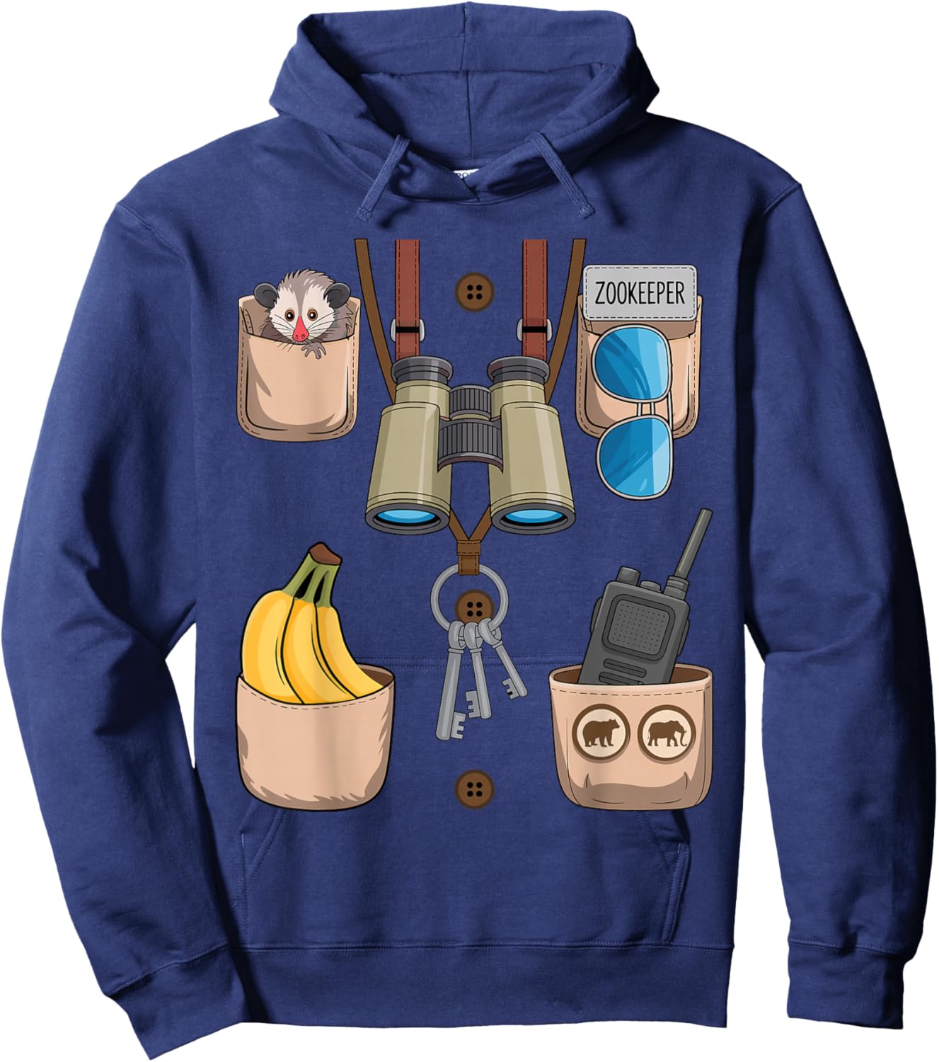 Zookeeper Costume Halloween Hoodie - Hoodie | Navy
