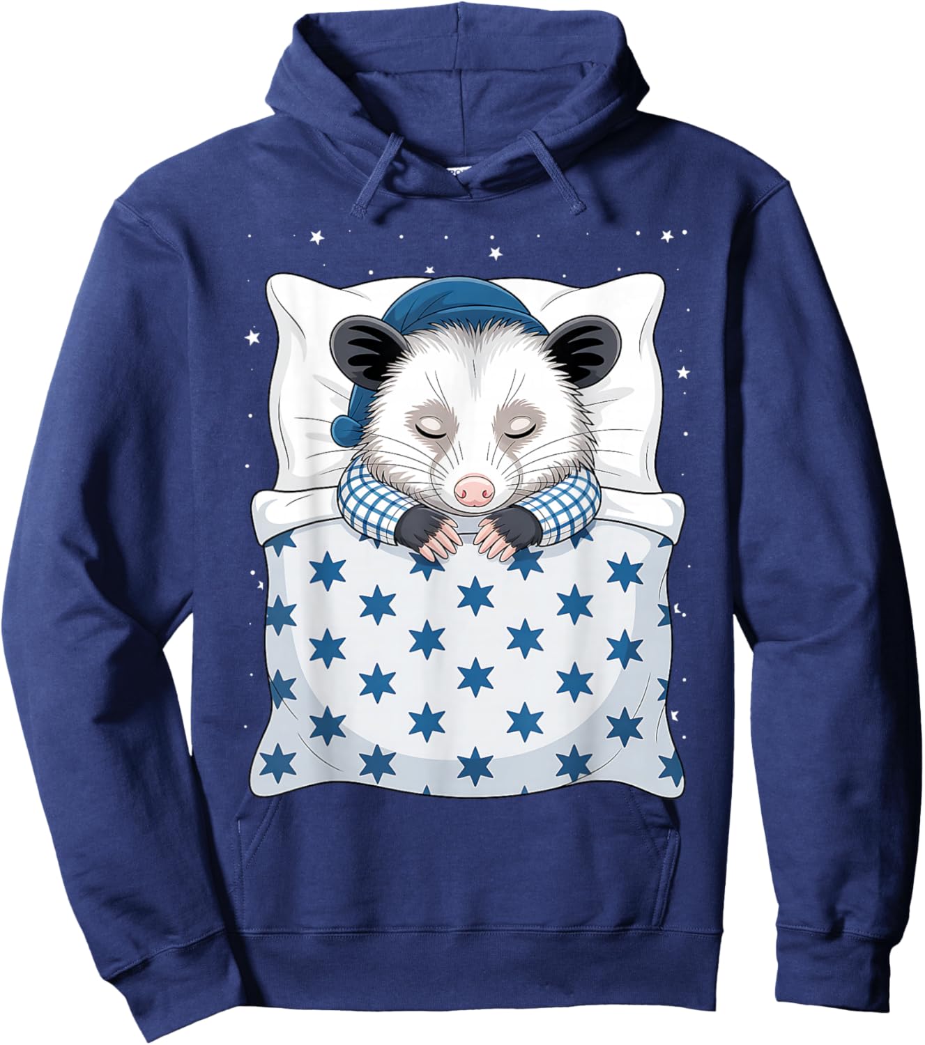 Funny Sleepy Possum Pajama Women Men Kids Boys and Girls Hoodie - Hoodie | Navy