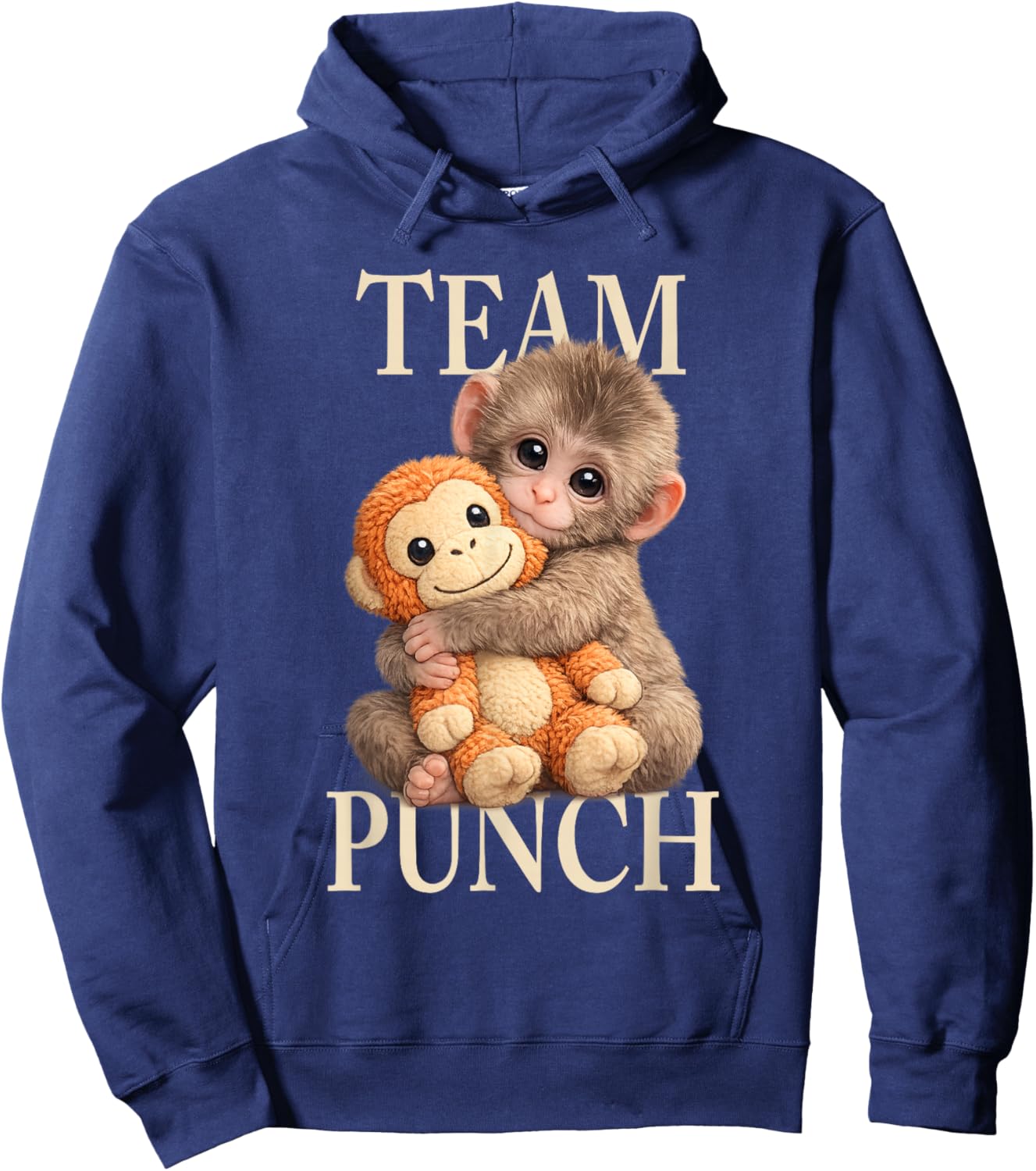 Baby Monkey Team Punch Macaque Lover Japan Hoodie - Hoodie | Navy