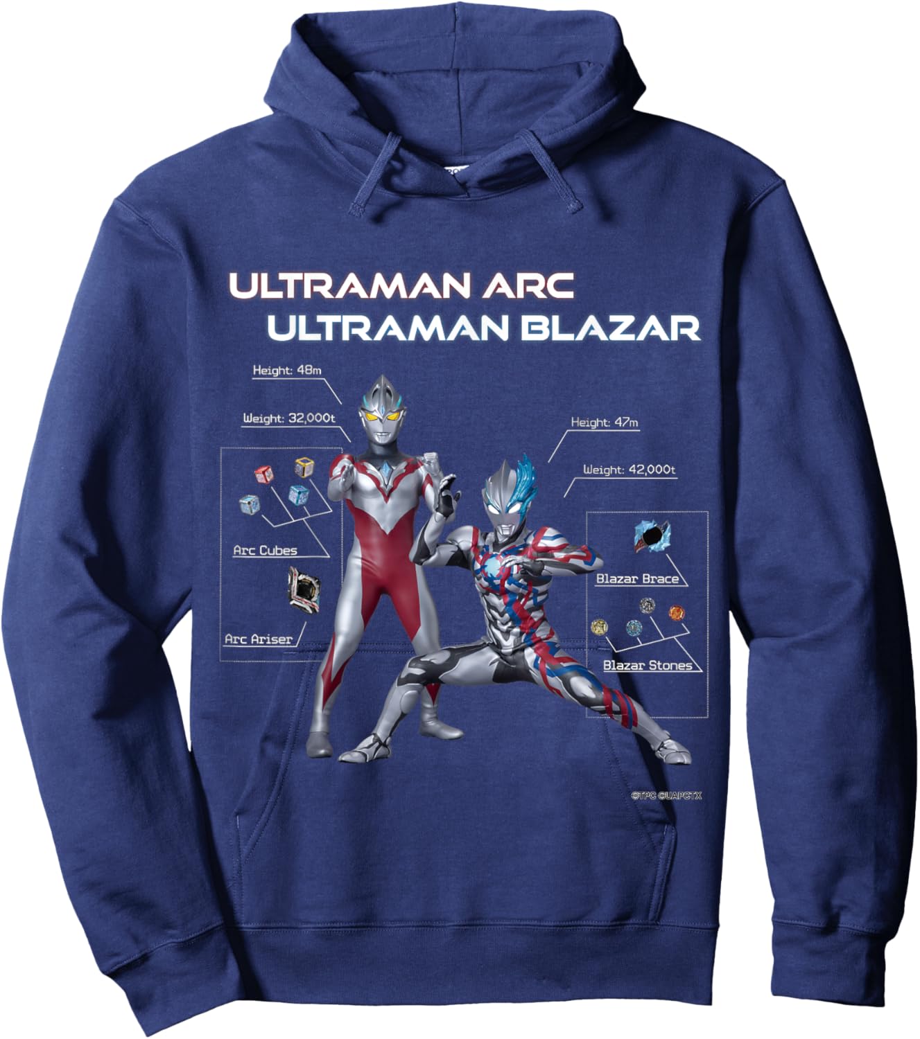 Ultraman Arc - Ultraman Arc & Ultraman Blazar B Hoodie - Hoodie | Navy