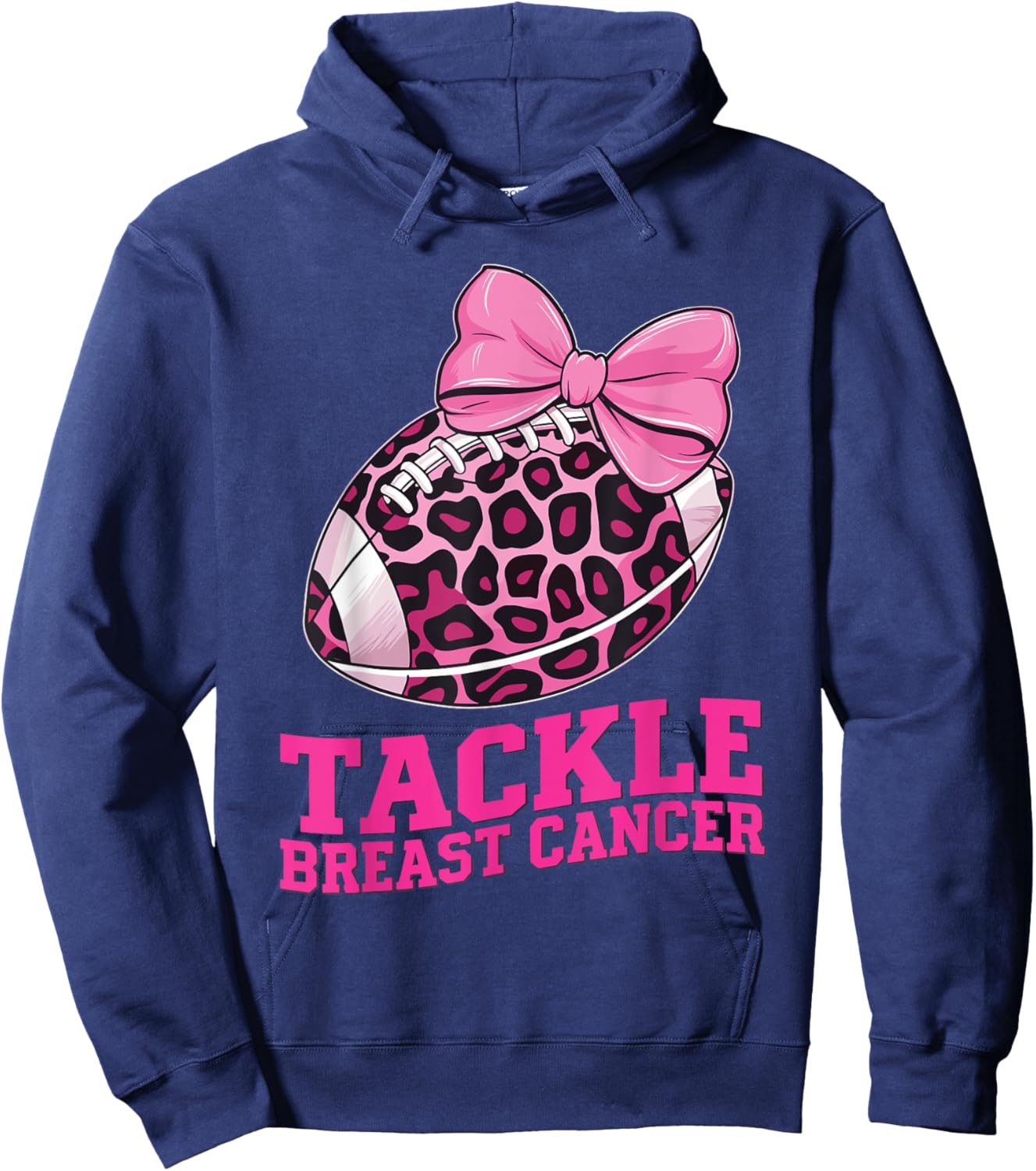 Tackle Breast Cancer Awareness American Football Women Kids Hoodie - Hoodie | Navy
