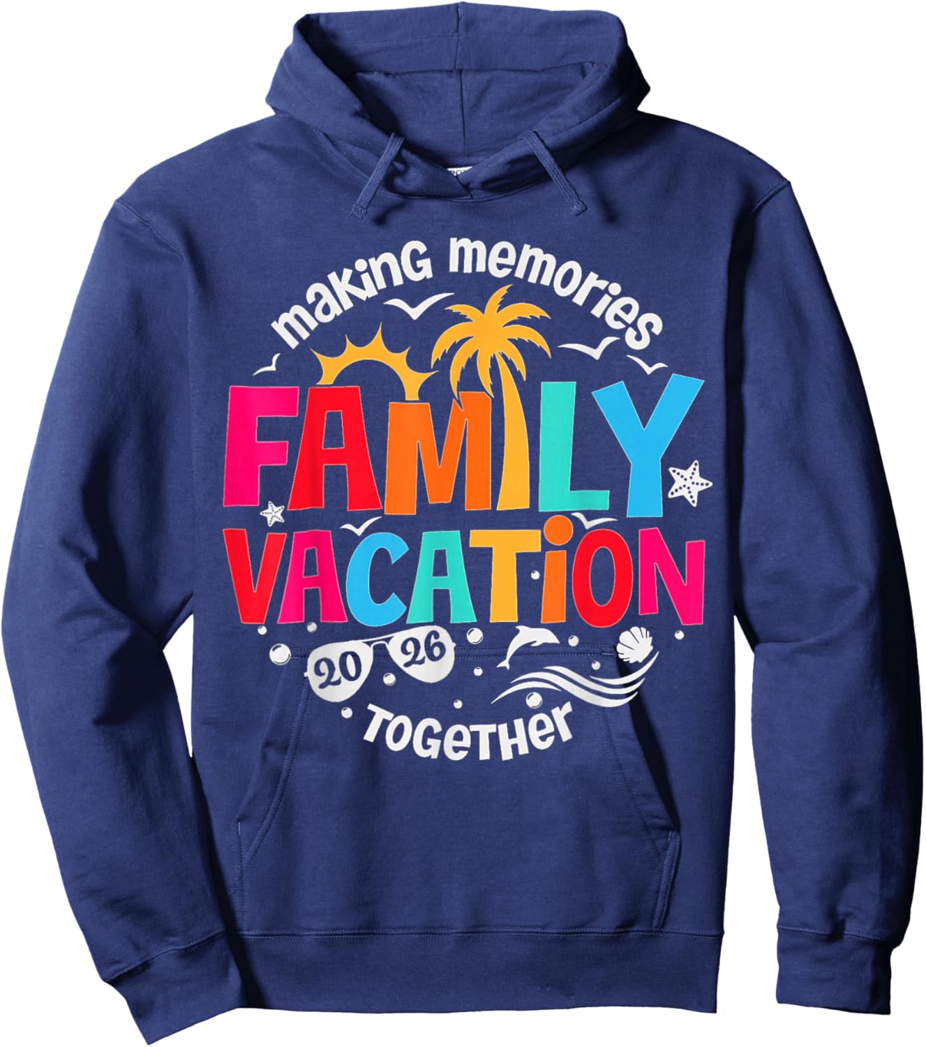 Family Vacation 2026 Beach Matching Family Summer Vacation Hoodie - Hoodie | Navy
