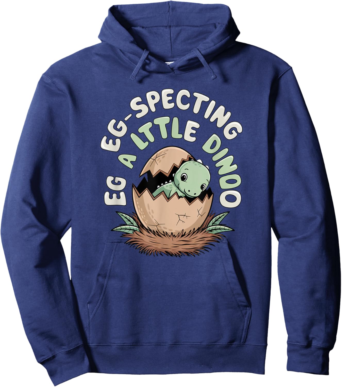Eg-Specting Dinosaurs Pregnancy Baby Announcement Hoodie - Hoodie | Navy