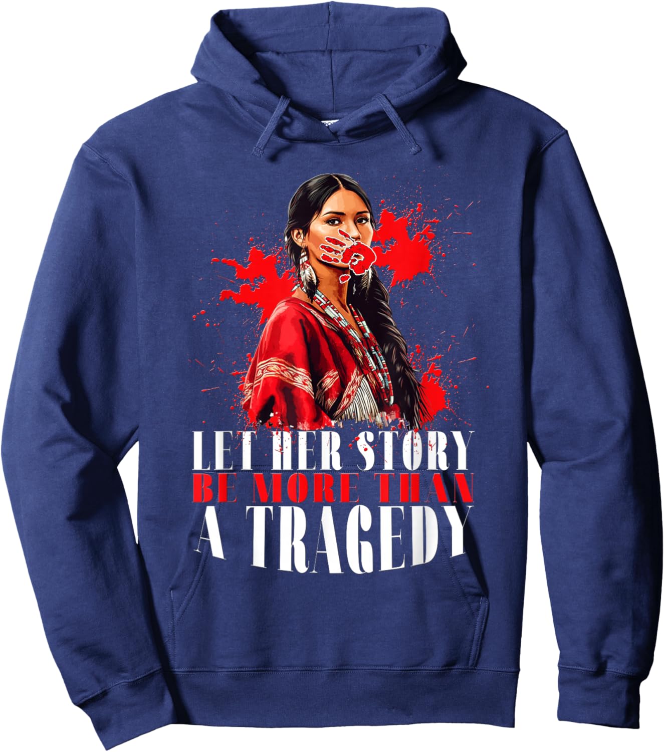 MMIW Awareness Indigenous Women Stolen Sisters Native Art Hoodie - Hoodie | Navy