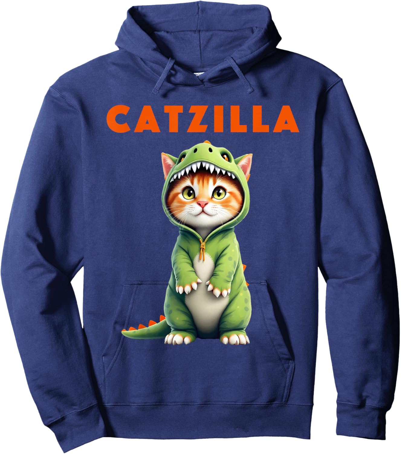 Catzilla I Funny Kawaii Cat I Manga Anime Kitten I Cats Hoodie - Hoodie | Navy