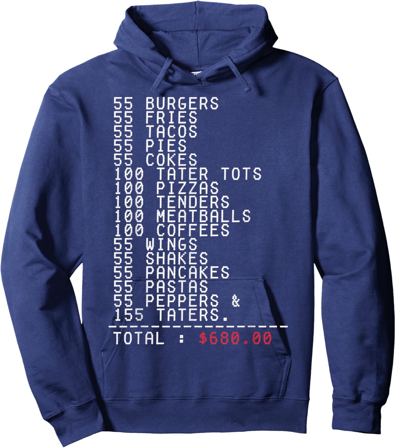 55 Burgers 55 Fries I Think You Should Leave Funny Hoodie - Hoodie | Navy