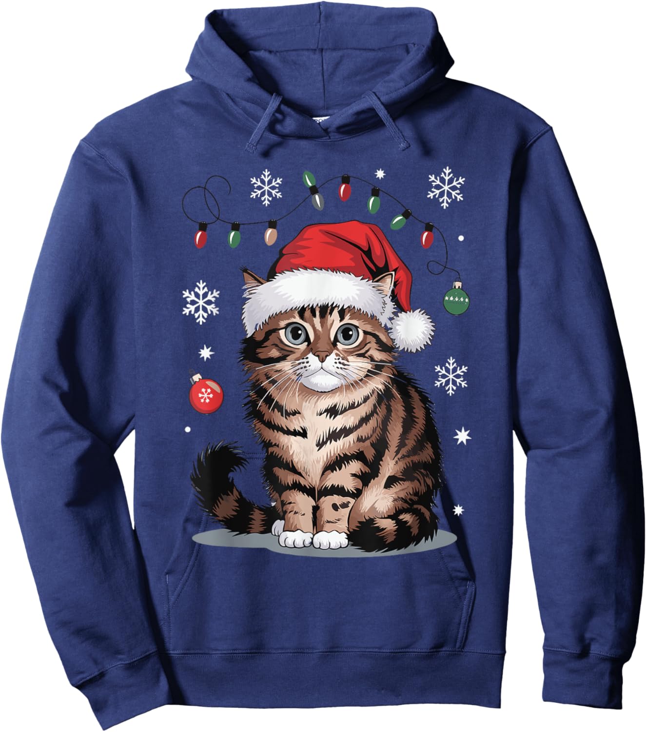 Cat Christmas Hoodie - Hoodie | Navy