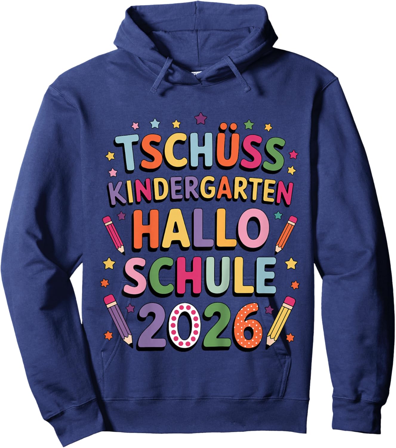 Tschüß Kindergarten Hallo Schule 2026 Kindergarten Abschluss Hoodie - Hoodie | Navy