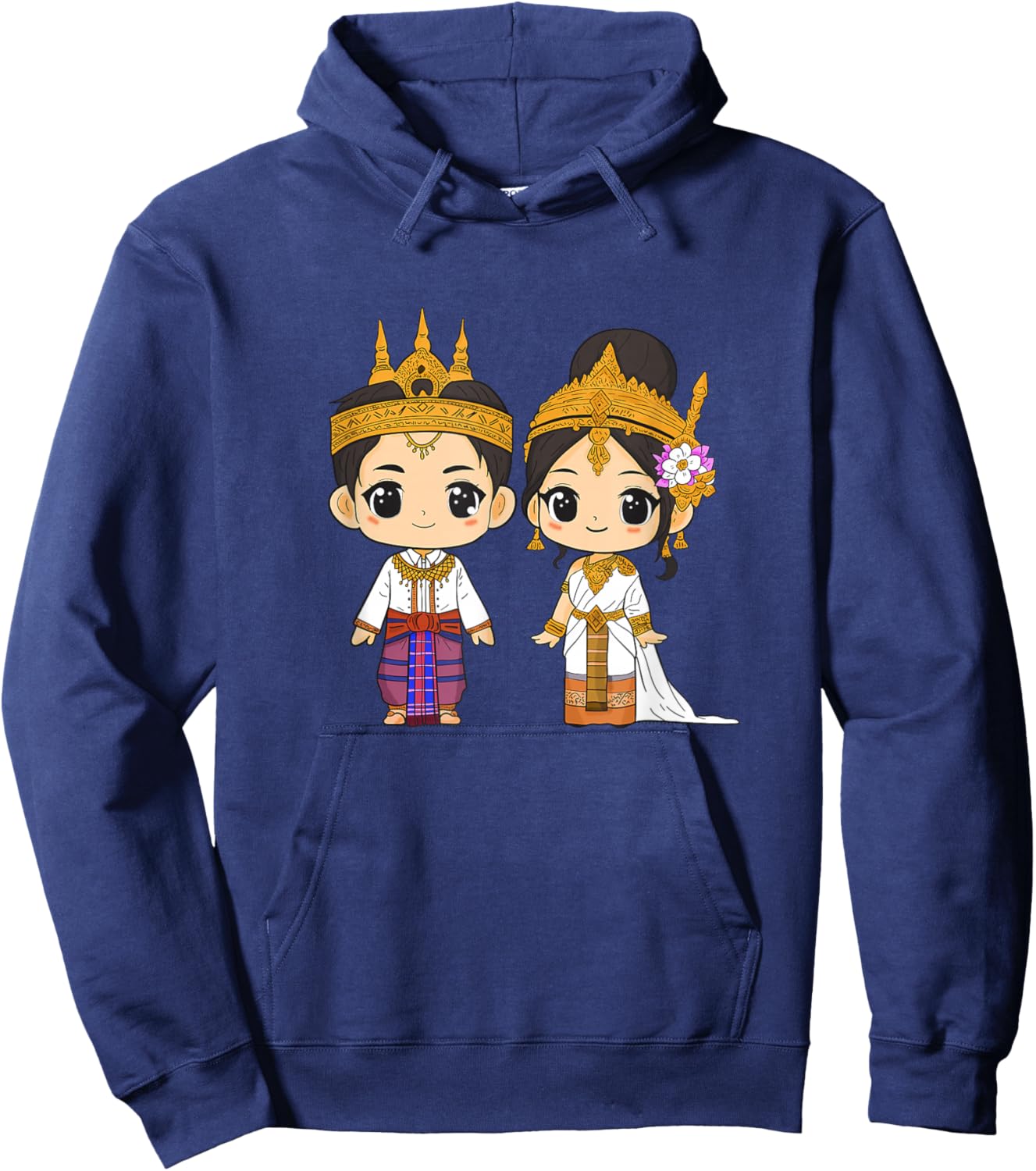 Cambodia Traditional Dress Cambodian Boy Khmer Girl Hoodie - Hoodie | Navy