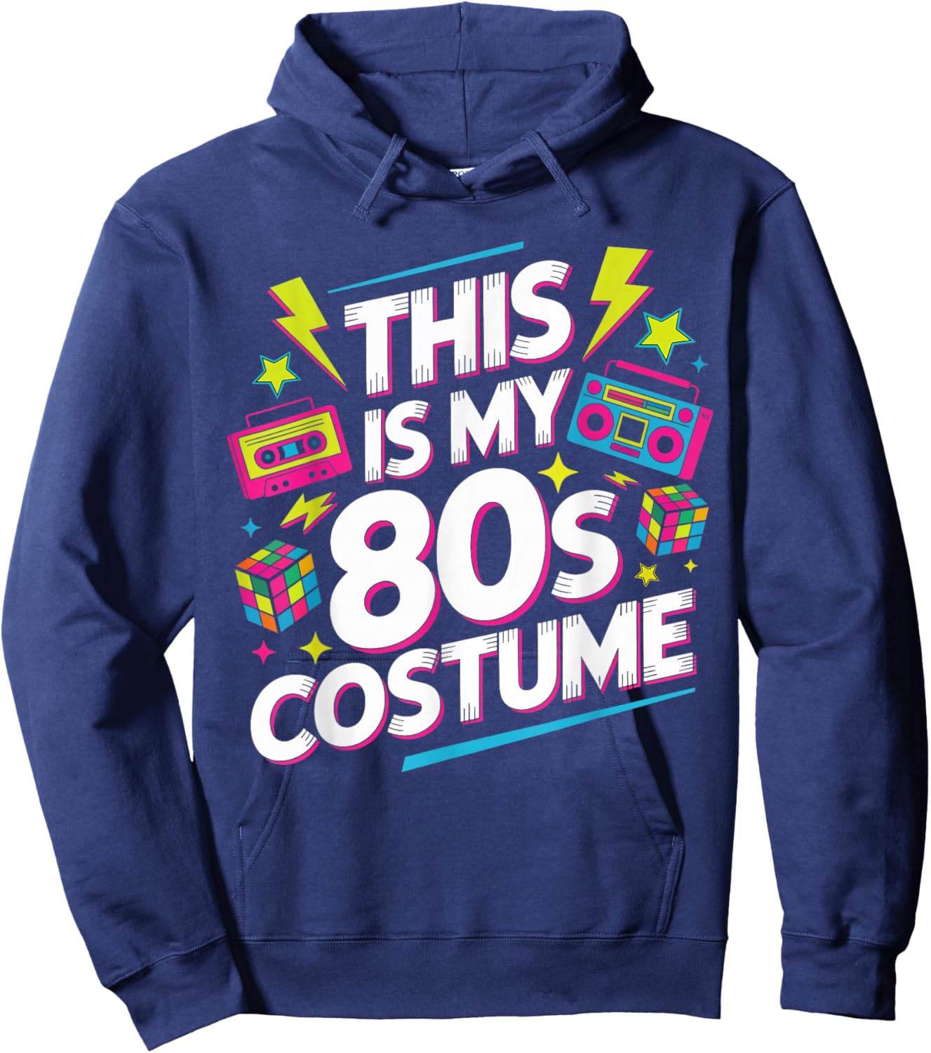 This is My 80s Costume Retro Funny 80s Hoodie - Hoodie | Navy
