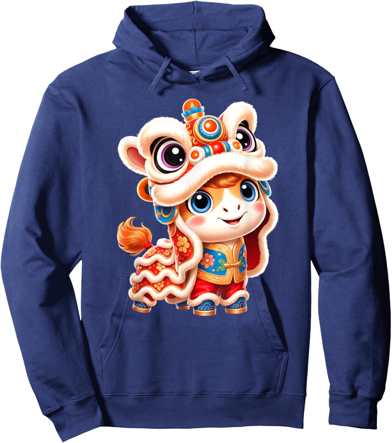 Chinese New Year Dance Costume for Horse and Lion CNY Hoodie - Hoodie | Navy