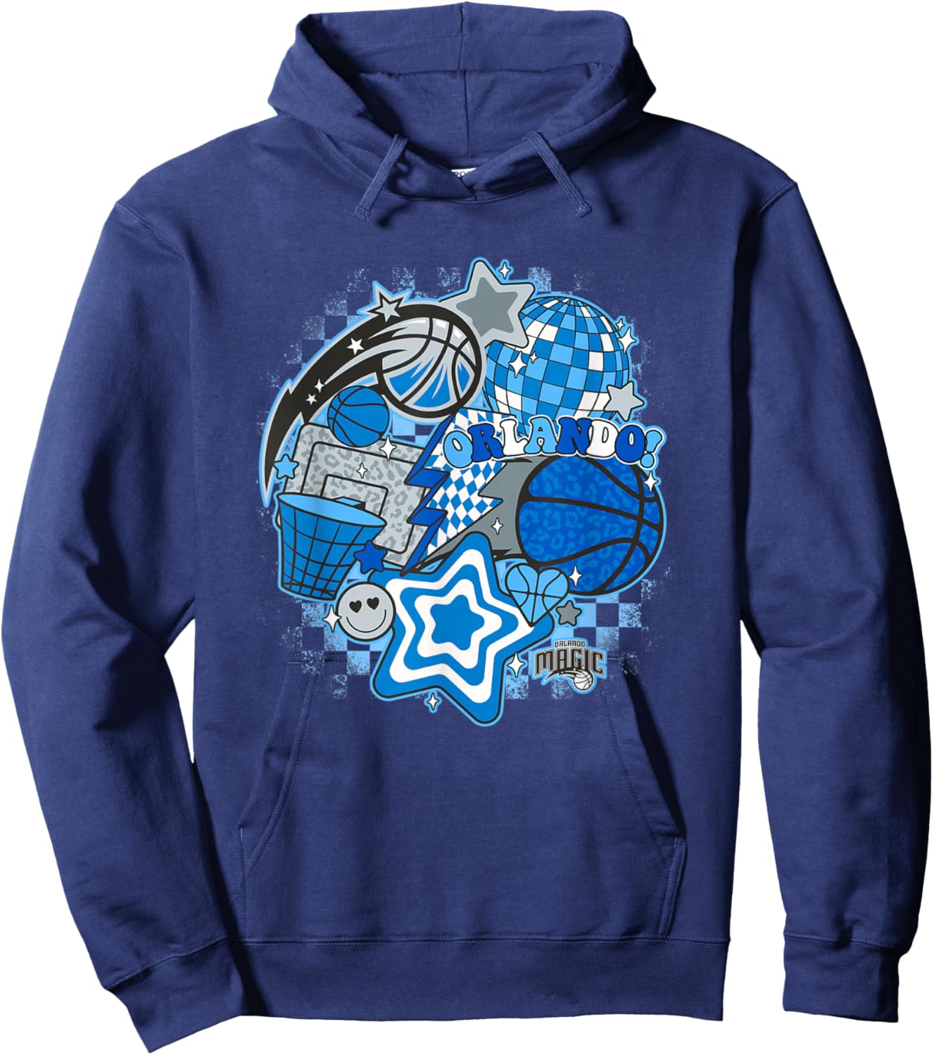 NBA Orlando Magic Psychedelic Basketball Collage Hoodie - Hoodie | Navy