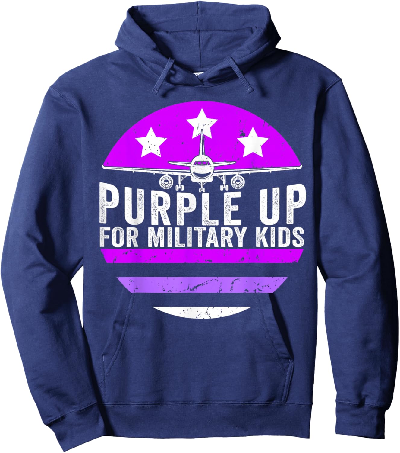 Purple Up for Military Kids Air Force Military Child Month Hoodie - Hoodie | Navy