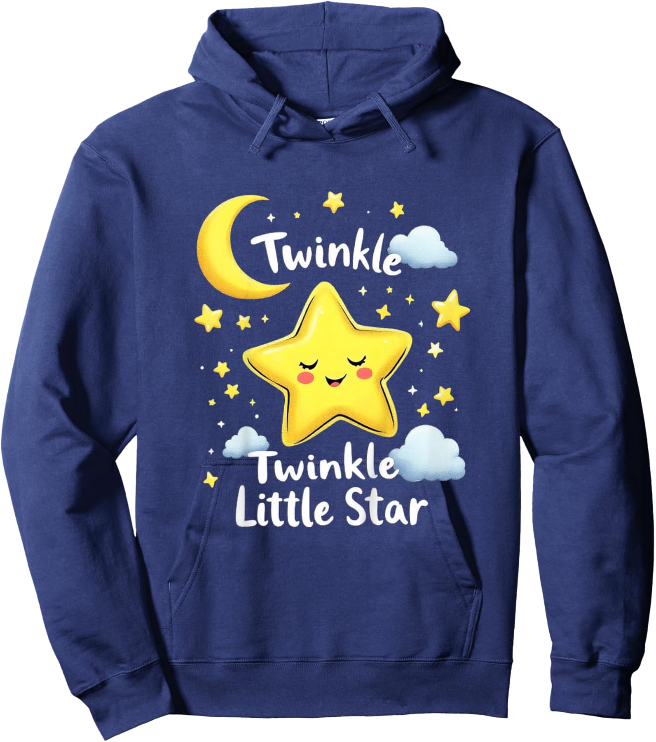 Twinkle Twinkle Little Star Kids – Cute Cartoon Design Hoodie - Hoodie | Navy