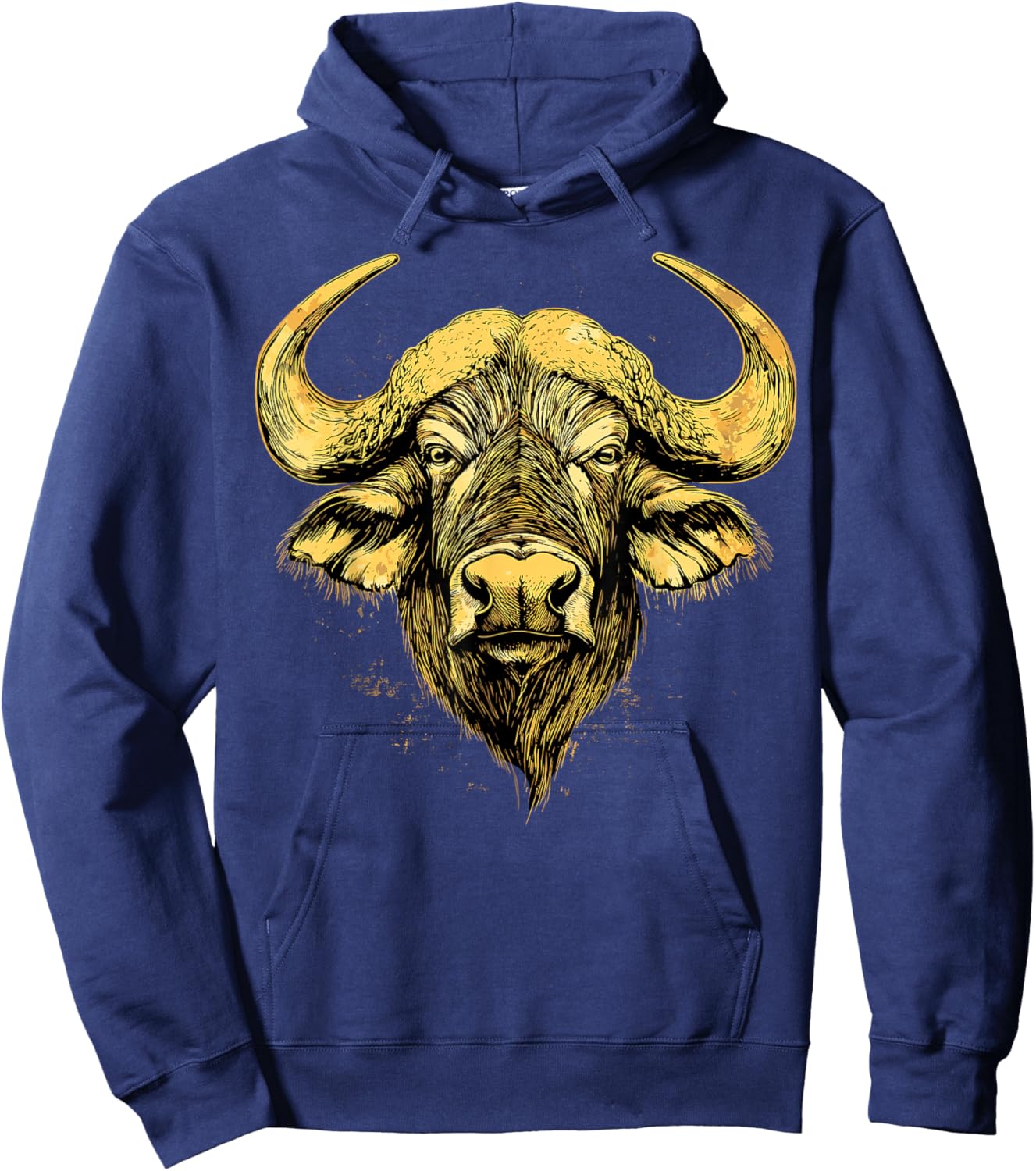 Buffalo Cape Water Buffalos Safari South African Buffalo Hoodie - Hoodie | Navy