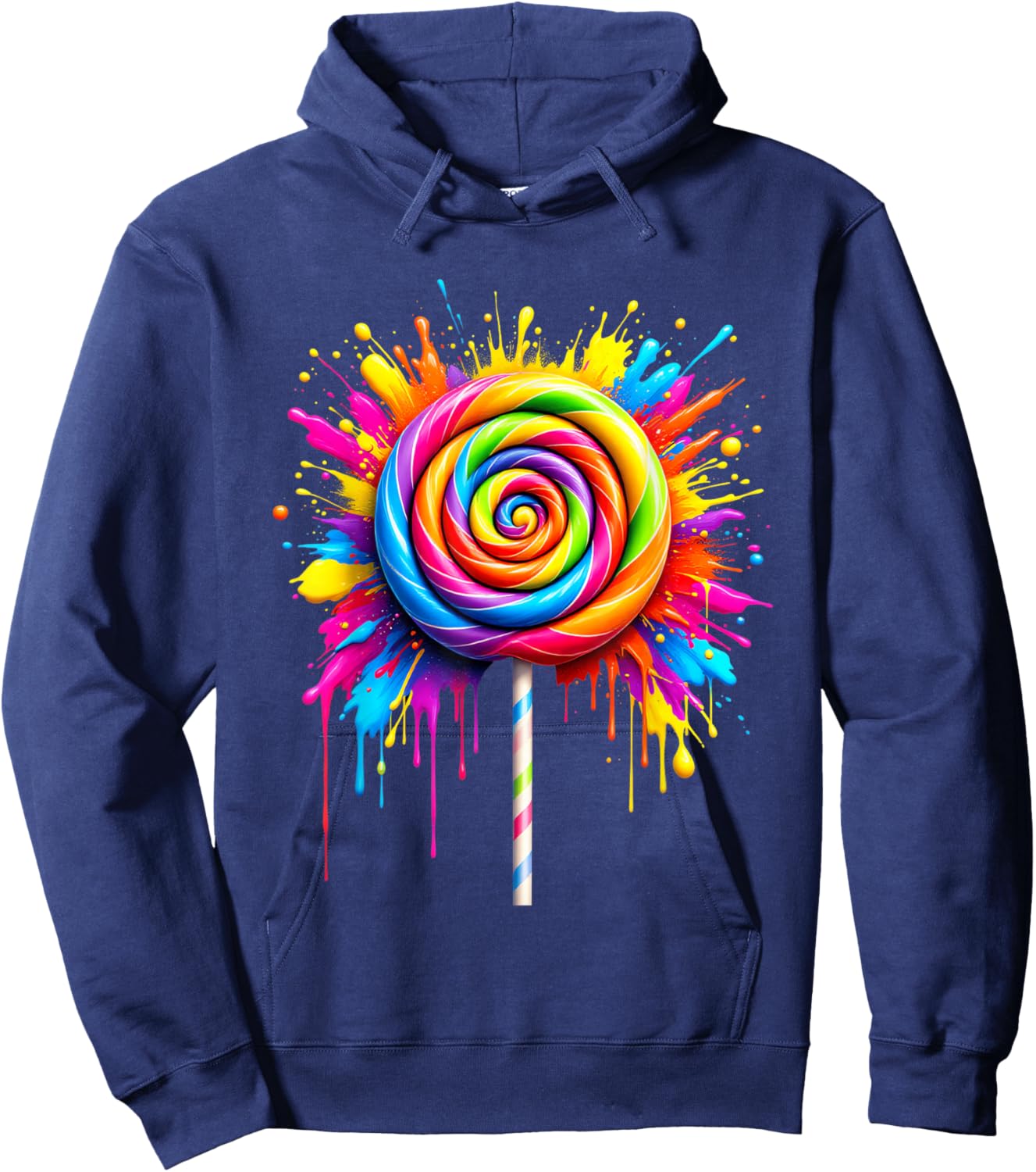 Candy Candy Costume Women's Carnival Lollipop Fancy Dress Hoodie - Hoodie | Navy