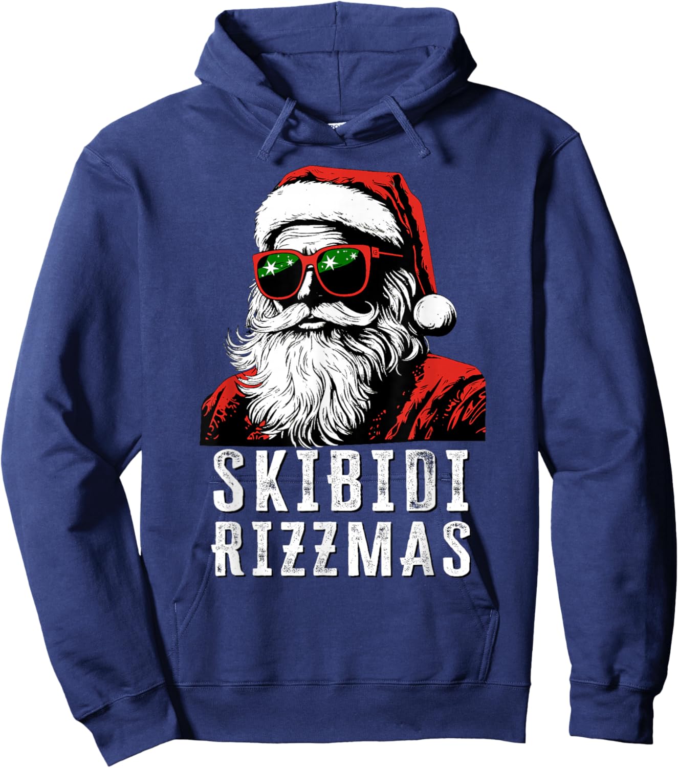 Skibidi Rizzmas Christmas Rizz Santa Claus Charisma Kid Cool Hoodie - Hoodie | Navy