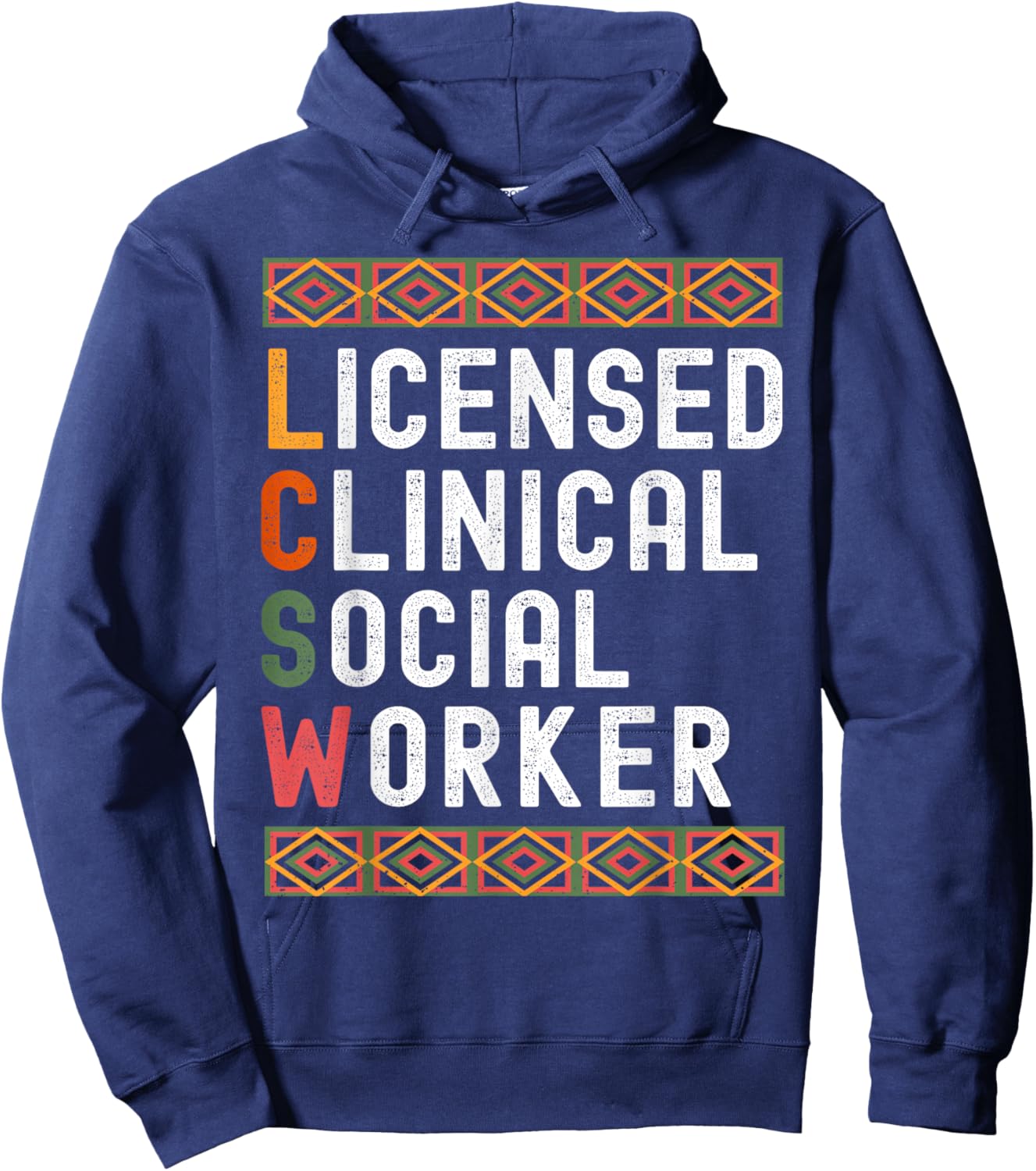 Brown Skin LCSW Black Licensed Clinical Social Worker Hoodie - Hoodie | Navy