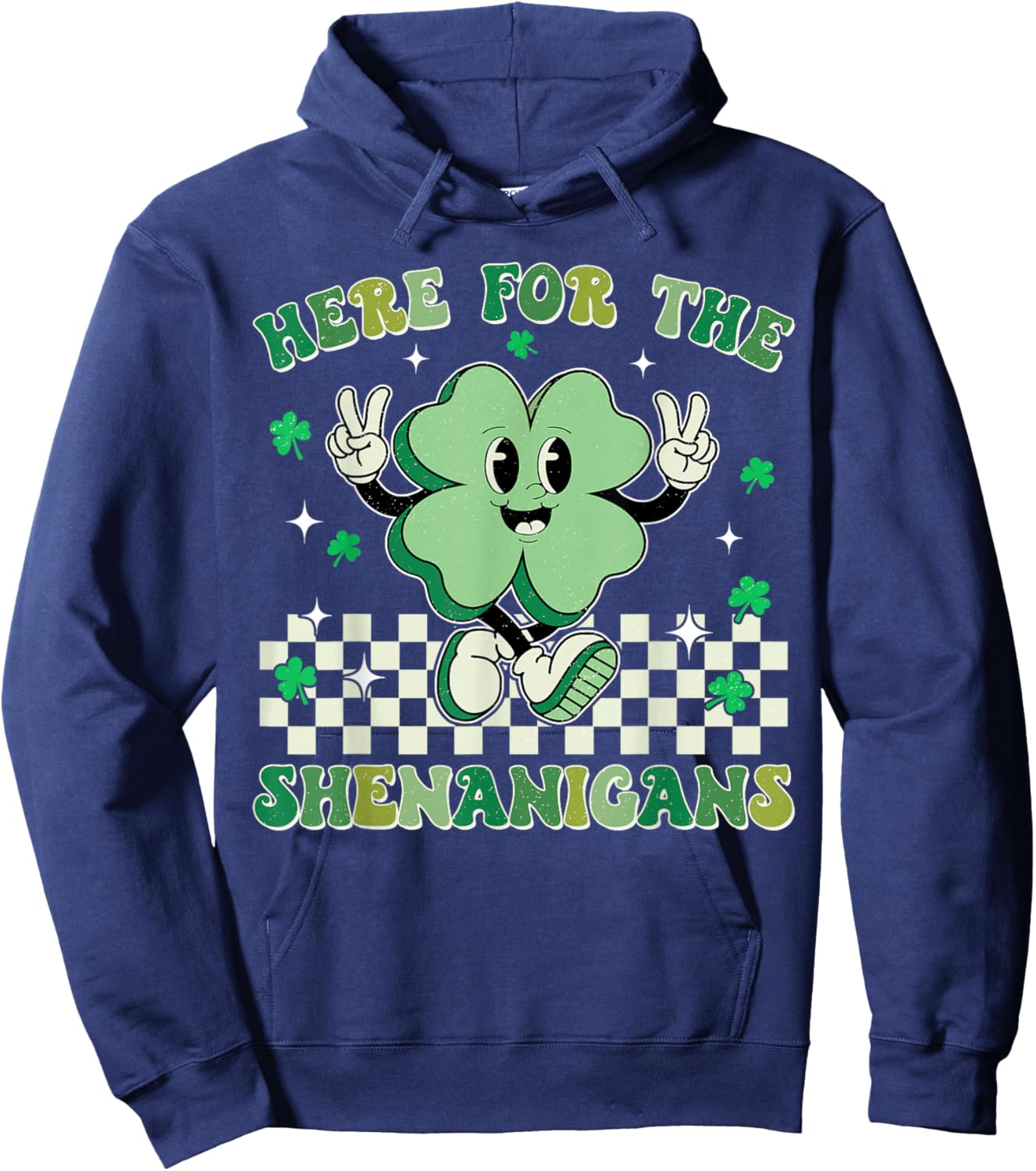 Here For The Shenanigans St Patrick's Day Men Women Kid Boys Hoodie - Hoodie | Navy